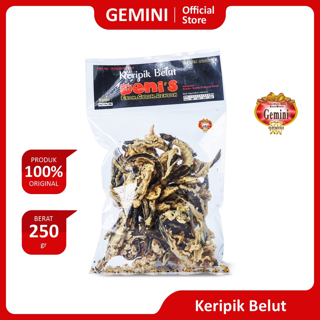 

Gemini - Kripik Belut Denis - Kemasan 200 gr