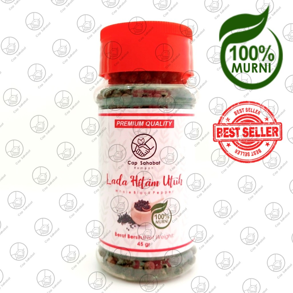 Cap Sahabat - Biji Lada Hitam Utuh Botol Premium / Whole Black Pepper