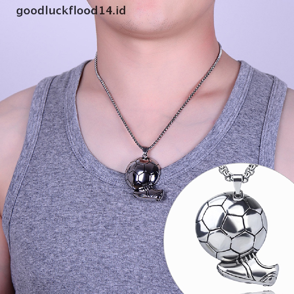 [OOID] Fashion Football Necklace Soccer Boots Shoes Charm Pendant Sport Hip-hop Jewelry ID