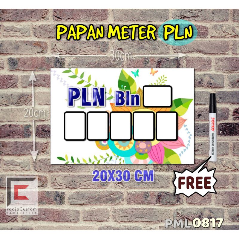 

RadjaCustom Papan Meter Listrik PLN PAM motif Unik - Flower 17