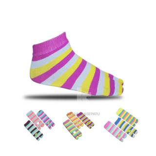 kaos kaki jempol remaja belang warna warni semata kaki kaos kaki jempol remaja belang warna warni semata kaki