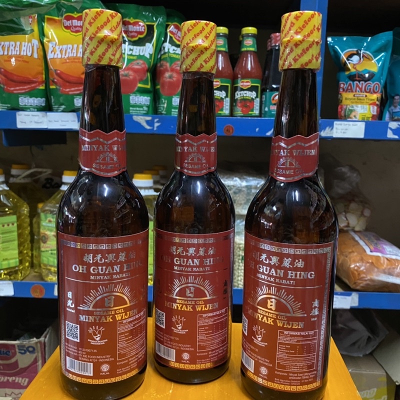 

(600ml) Minyak wijen/ Minyak nabati/ Minyak Oh Guan Hing/ Minyak cap matahari/ Sesame oil