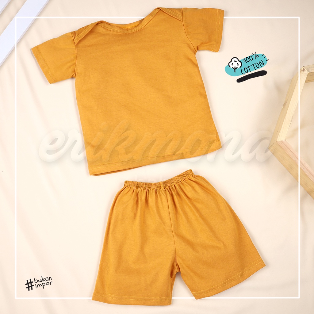 setelan anak bayi cowo cewe 1y 2y 3y polos autumn series earth tone