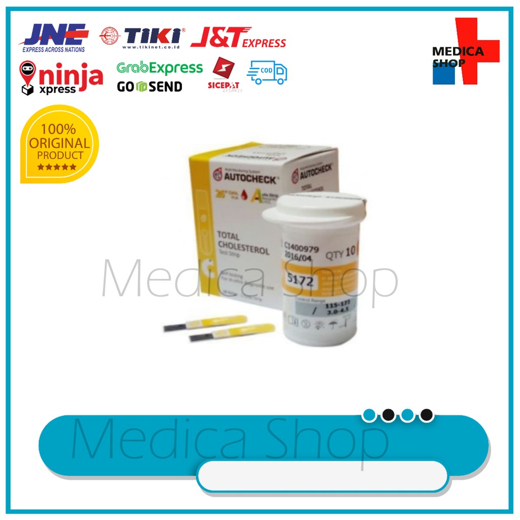 Strip Autocheck Cholesterol Kolesterol isi 10