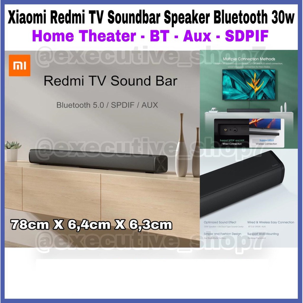 Xiaomi Redmi TV Soundbar Speaker Bluetooth 30w - Home Theater - BT - Aux - SDPIF