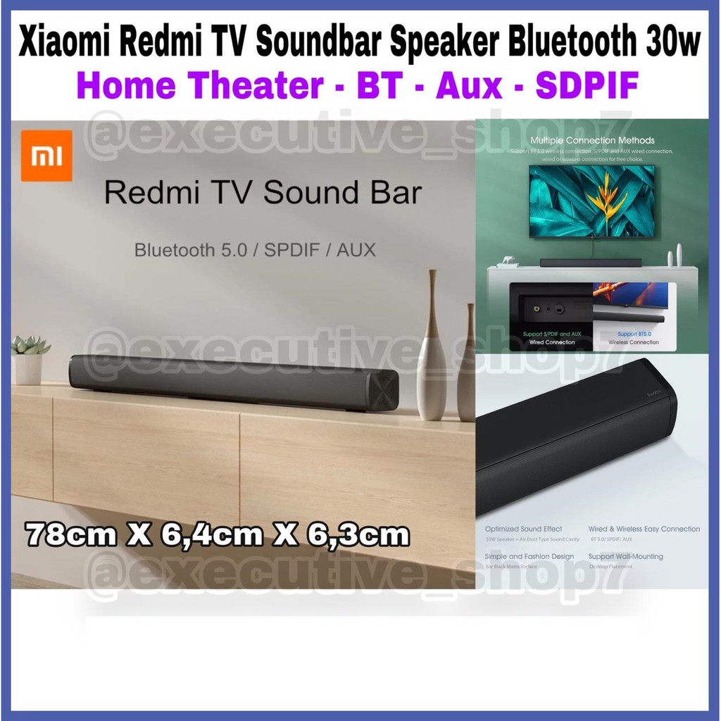 Xiaomi Redmi TV Soundbar Speaker Bluetooth 30w - Home Theater - BT - Aux - SDPIF