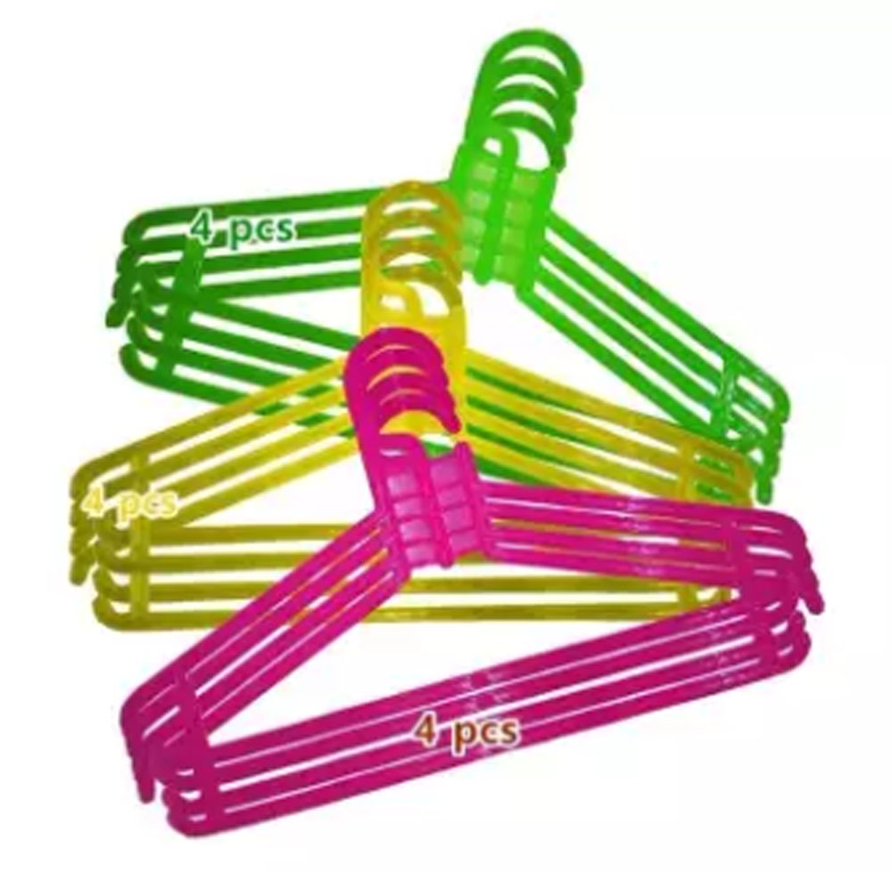 Hanger Baju Anak Warna Plastik Mercury Pelangi - isi 12 Pcs / Hanger plastik warna warni / Hanger Anak