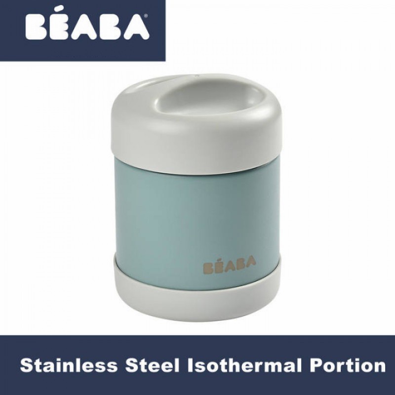 BEABA THERMO-PORTION STAINLESS STEEL VACUUM INSULATED FOOD JAR 300ML