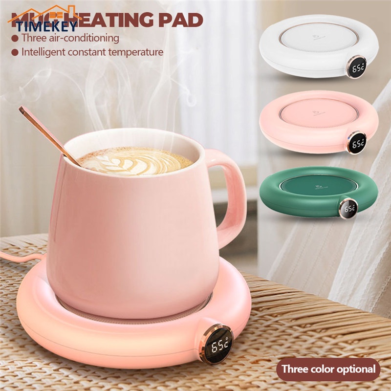 TK USB Creative Coffee Mug Warmer Pad Electric Tea Milk Heating Cup Pad Adjustable Temperatures LED Display Warmer Pads