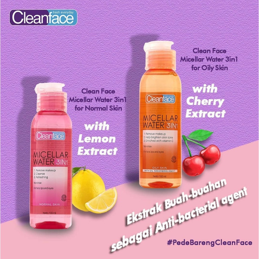 ✿ MADAME ✿ CLEAN FACE MICELLAR WATER 3IN1 PEMBERSIH WAJAH BY PURBASARI BPOM