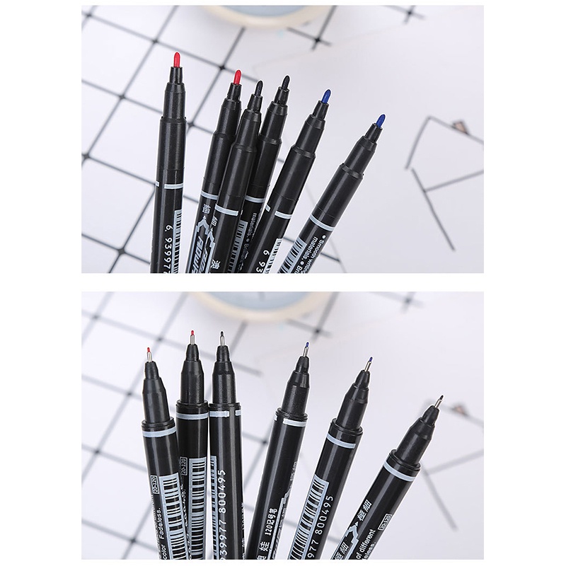 1 Pcs Permanent Marker Spidol Permanen Dual Tip Highlighter Penanda Berwarna