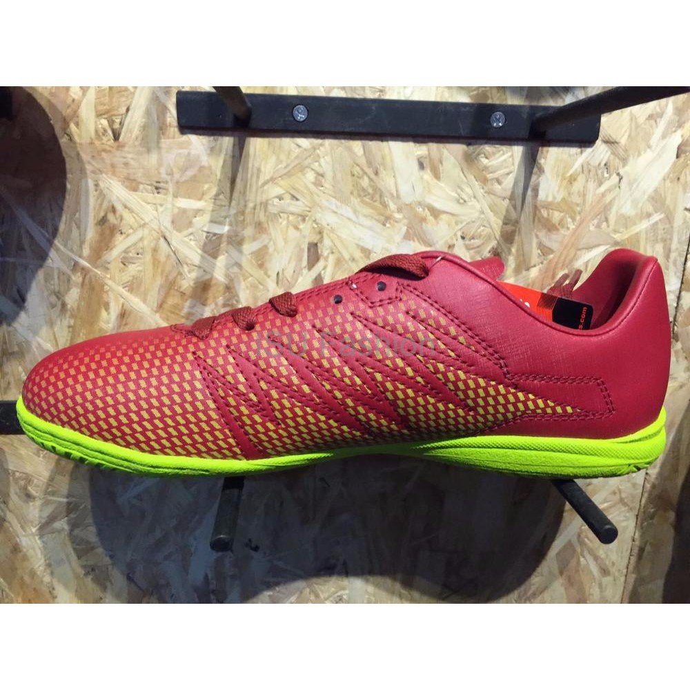 Sepatu futsal specs Apache in dark red solar slime original new 2017