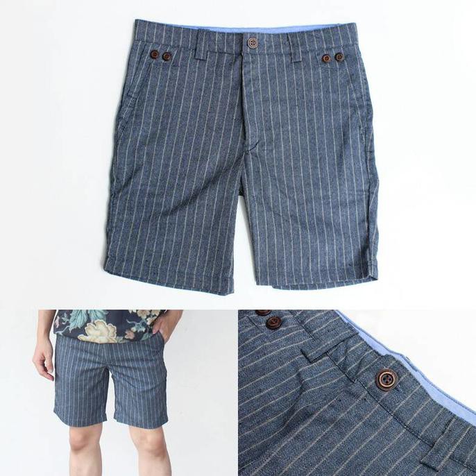 Termurah Stripes Denim Short Hq Berkualitas