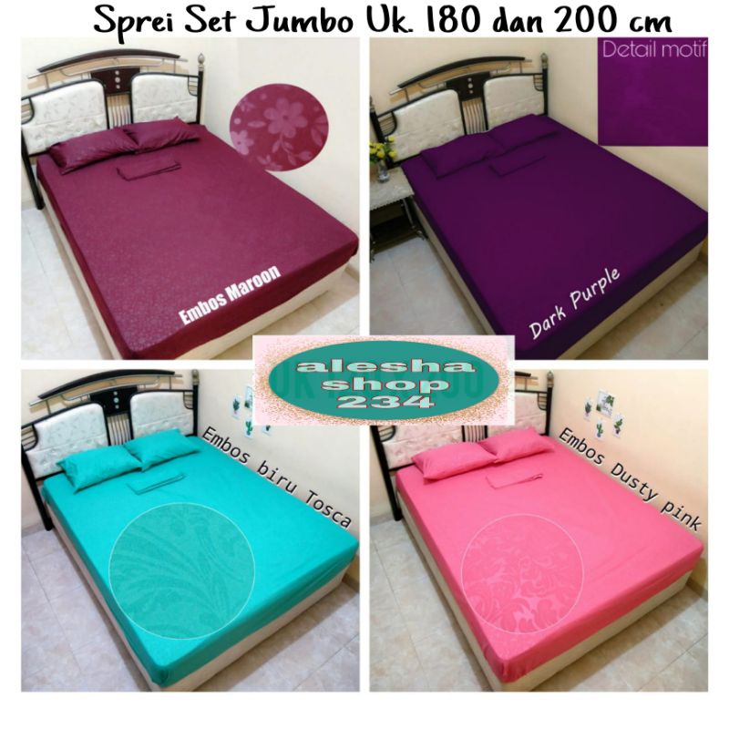 Sprei Polos Jumbo 180,200 / Sprei Embos Polos Doubel / Sprei Kasur Lantai 200x200 / Sprei Polos Mura