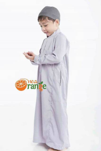 Nea Orange Gamis Anak &amp; Balita Jubah Pakistan Putih Hitam Abu Berry Mart