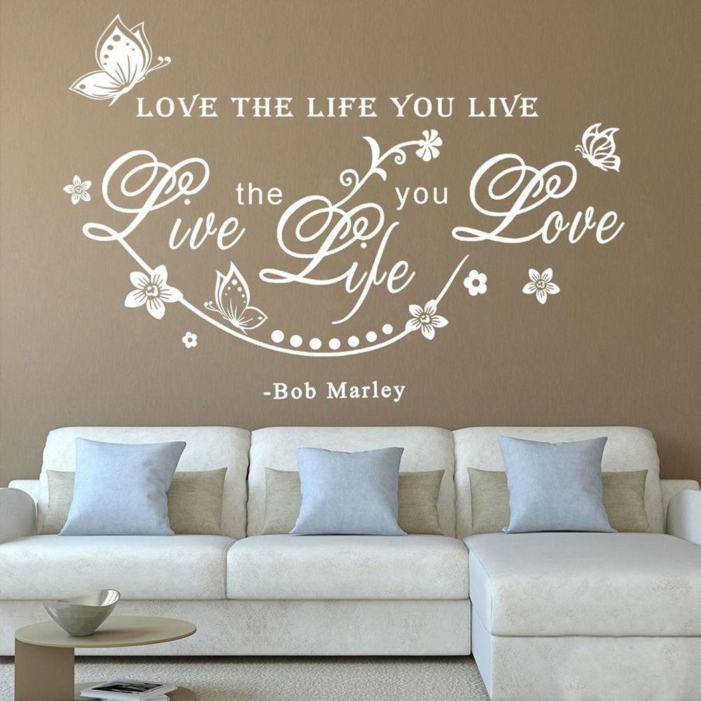  Stiker  Dinding  Decal Desain Quote Bob Marley Quote Love  