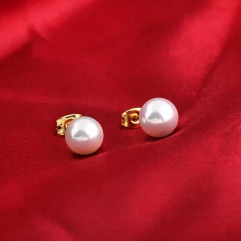 Anting Tusuk Titanium Mutiara Wanita Antikarat