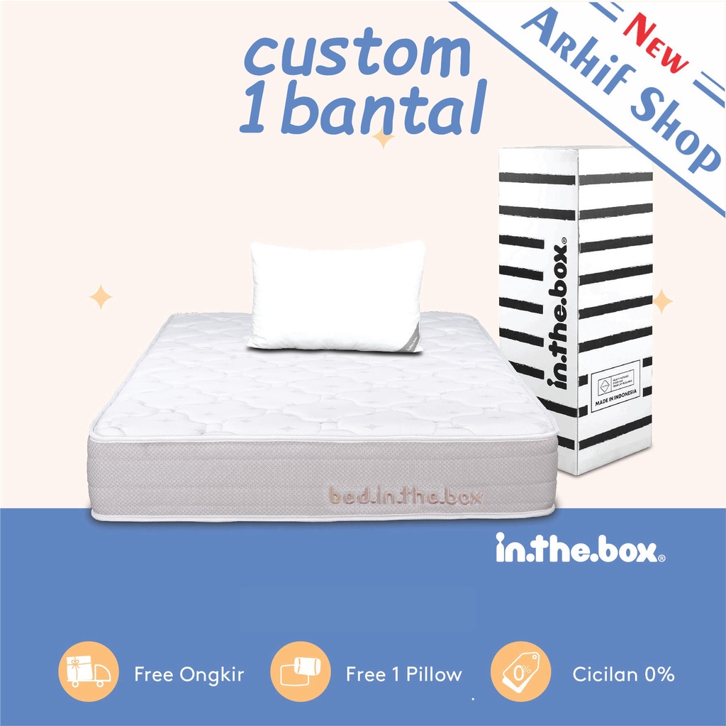 SPRING BED KASUR IN THE BOX inthebox 120x190 (Custom size)