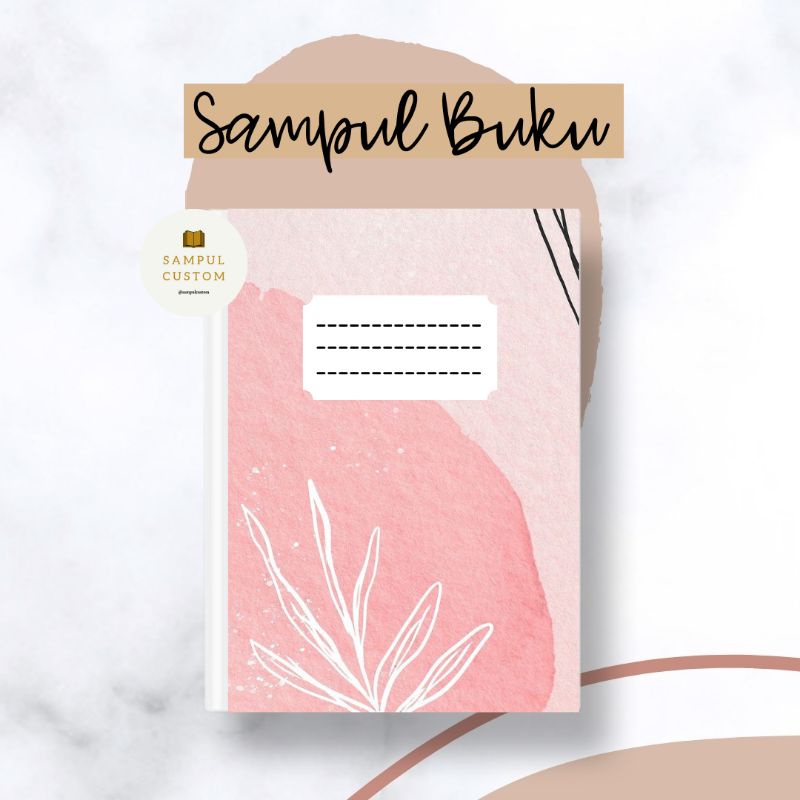 

(HARGA 1 LEMBAR MIN ORDER 5 LEMBAR) SAMPUL BUKU PINK PASTEL CUTE FREE CUSTOM