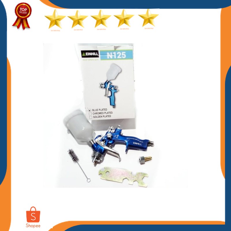 spray gun HVLP Einhill N125 Original  stainless nozzle 0.8mm spraygun HVLP motor mobil