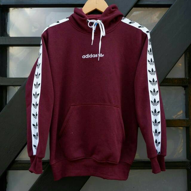 Jaket maroon adidas hoodie