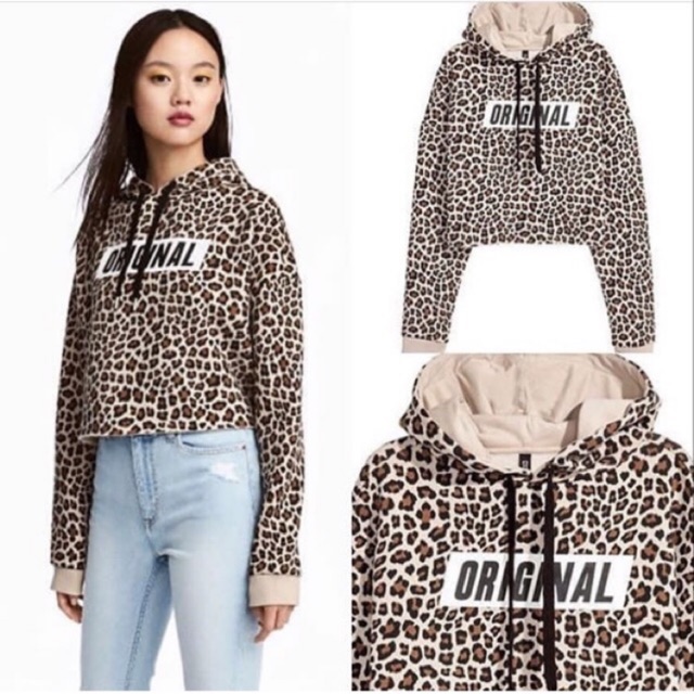 h&m leopard sweatshirt