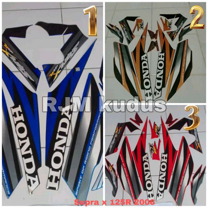 stiker striping honda supra x 125R batman 2006