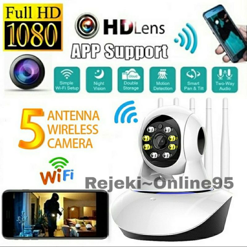 IP Cam Kamera CCTV Wireless Wifi BABY CAM 5 antena YOOSEE 3MP 1080P