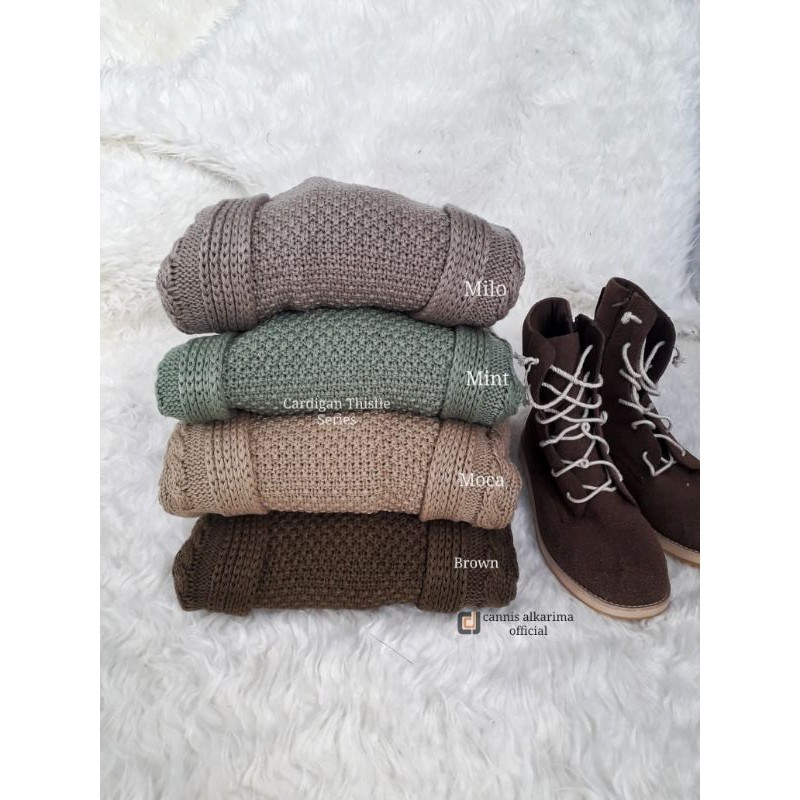 [NEW] Cardigan Cable Thistle Series - Cardigan Rajut Tebal-Cardigan Musim Dingin-3