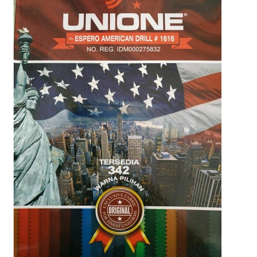 Kain Unione Drill meteran bahan kain seragam Original ✓