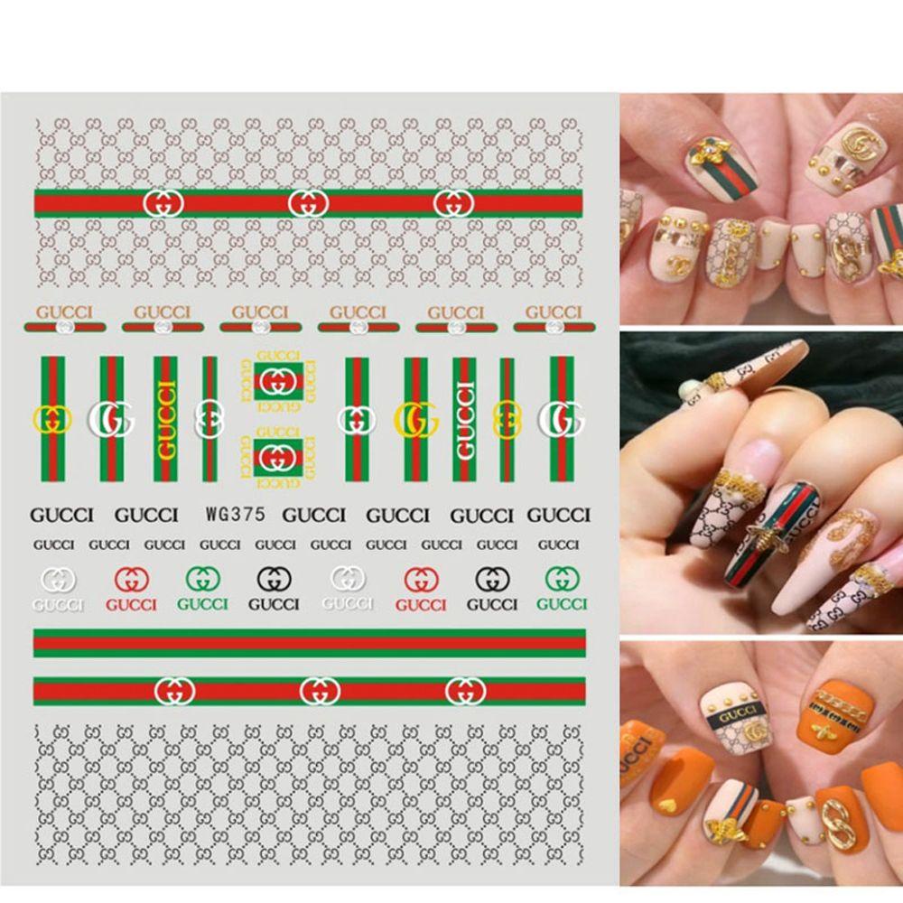 Mxbeauty Stiker Kuku Warna Emas / Silver Untuk Manicure