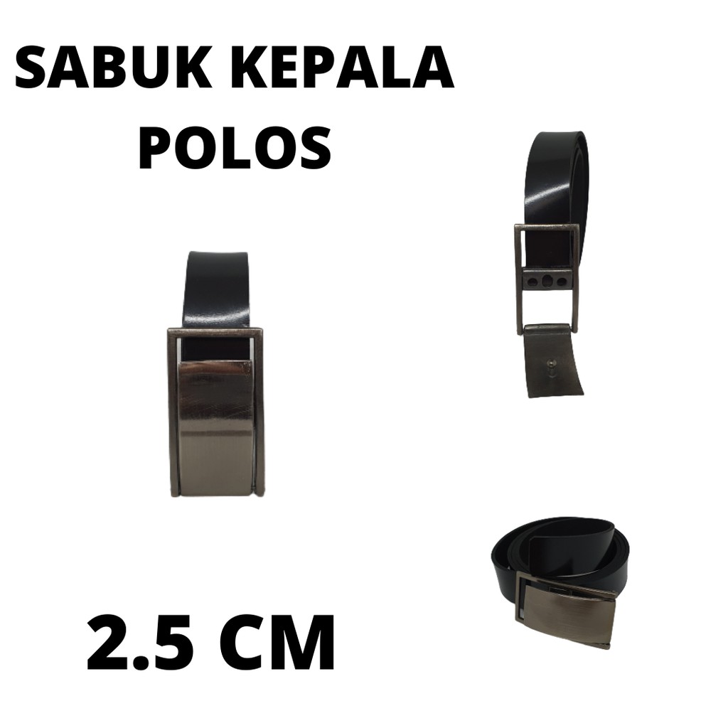 Sabuk Ikat Pinggang Pria dan Wanita Dewasa Polos Hitam Kepala Stainless Formal Basic Gesper Cowok Terbaru Harga Murah Kualitas Distro