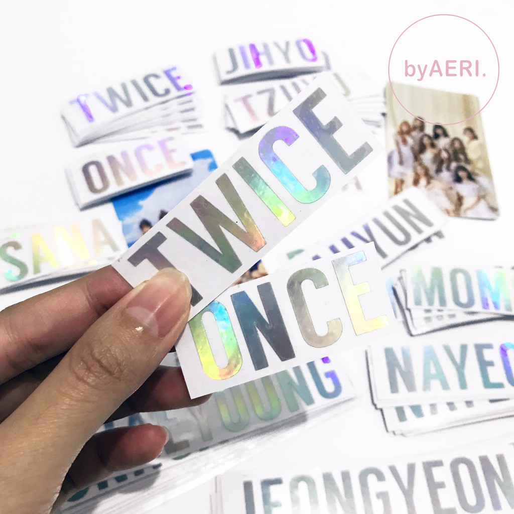 TWICE HOLOGRAM STICKER (KPOP HOLOGRAM CUTTING STICKER)