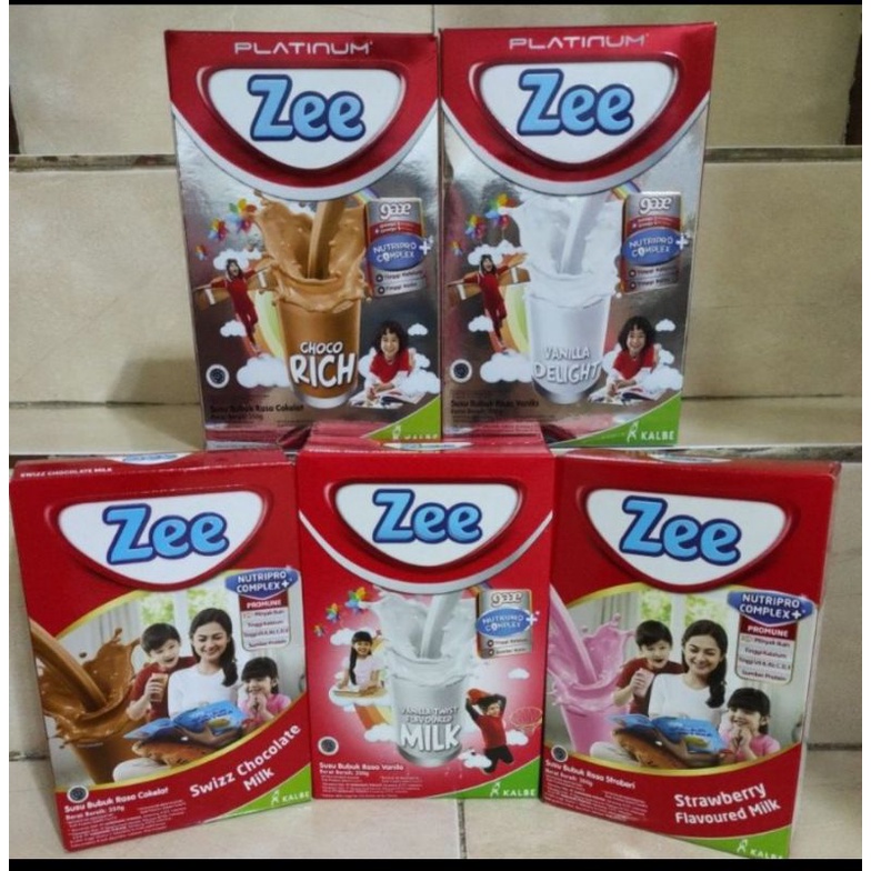 Zee reguler/platinum 350gr coklat/vanila/strawberry