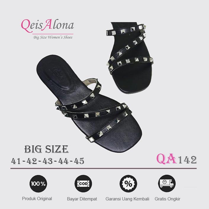 Sandal flat Wanita Big Size no 41 42 43 44 45 Ukuran Jumbo Besar