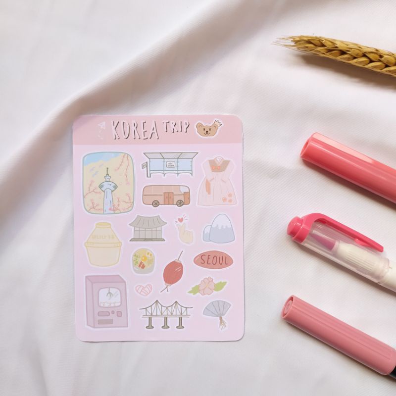 

Korea Mini Sticker Sheet / Journal Planner Deco Sticker Shan Shine