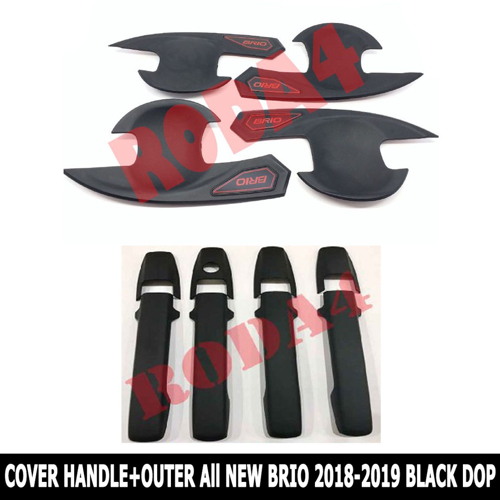 Paket Cover Handle dan Outer All New BRIO 2018 2019 Black Doff