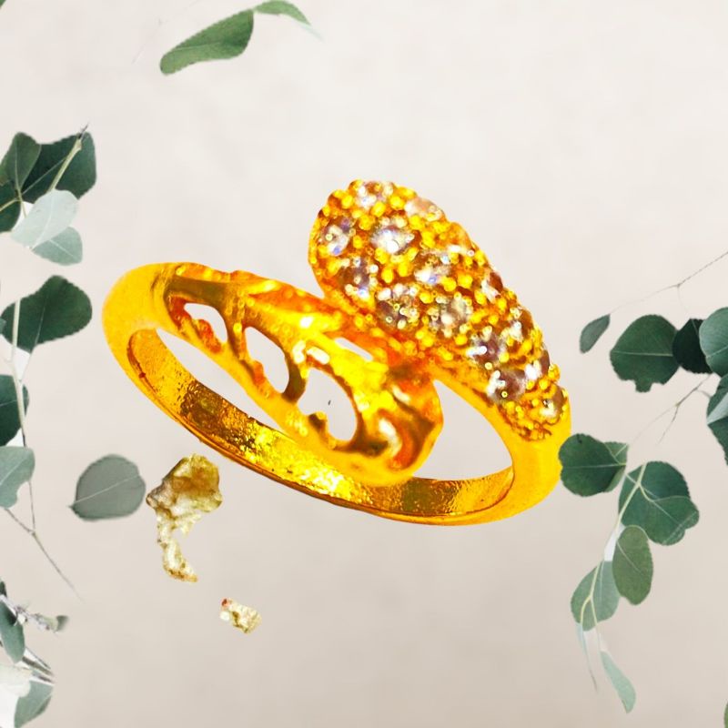 cincin permata berlapis emas tahan lama bisa untuk perhiasan. pengganti emas//cincin