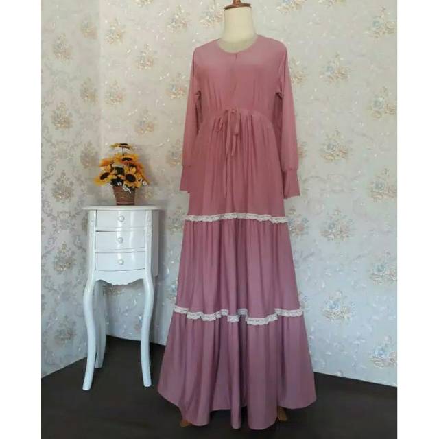 Gamis canda renda busui