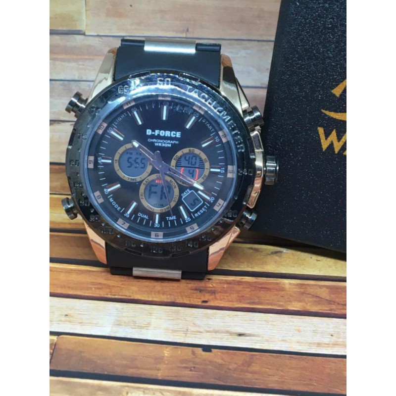 jam Tangan Pria D Force Rantai Double Time DFDTRM0010