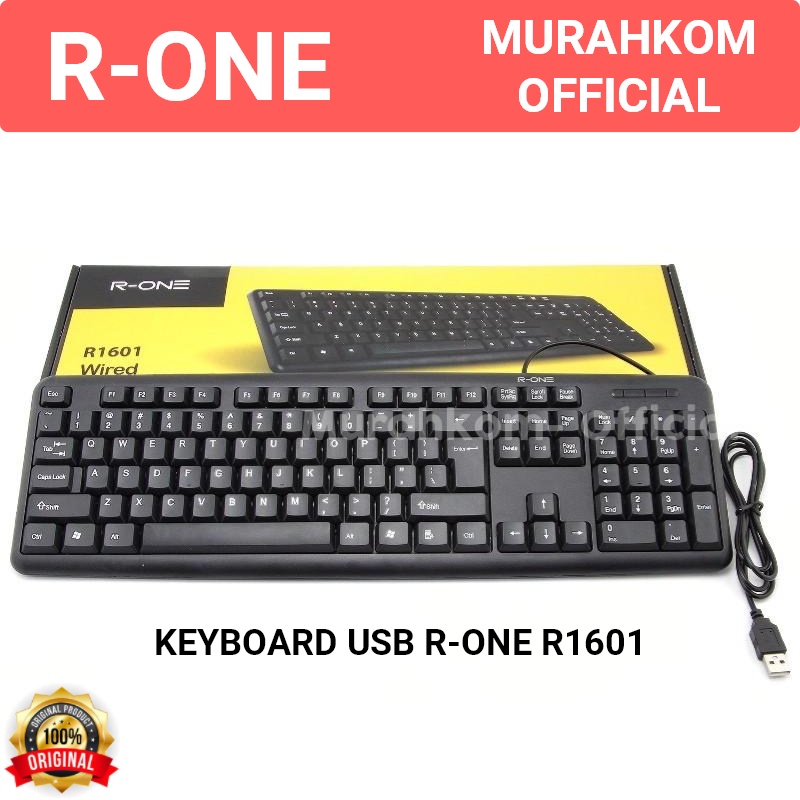 Keyboard USB R-ONE Basic USB R1601 KEYBOARD KABEL USB R-ONE PC LAPTOP