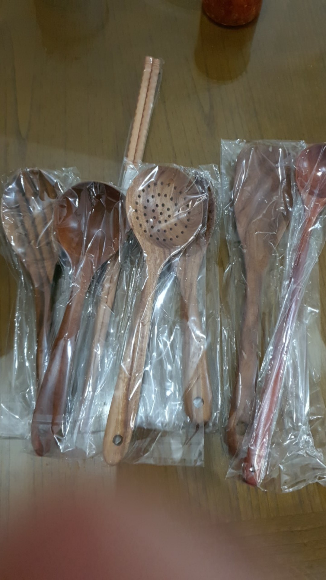 Wooden Kitchen Utensils 5in1 / Alat Masak Set Sendok Sutil Spatula Kayu / Teak Wood Spoon Set