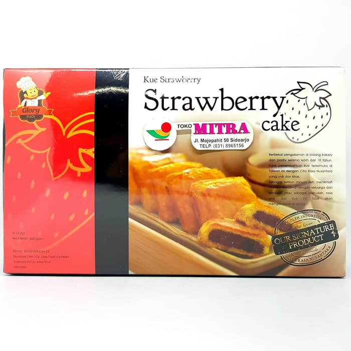 

GLORY SNACK KUE CAKE STRAWBERRY 400gr | KERING BUAH STROBERI PREMIUM