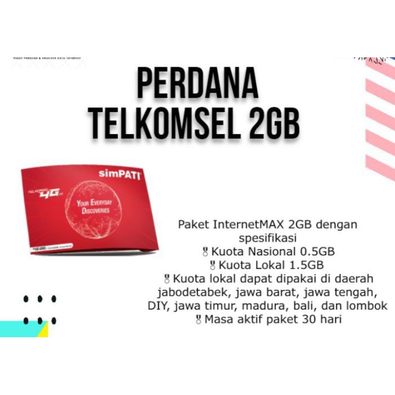 Perdana Telkomsel 2 GB JABODETABEK
