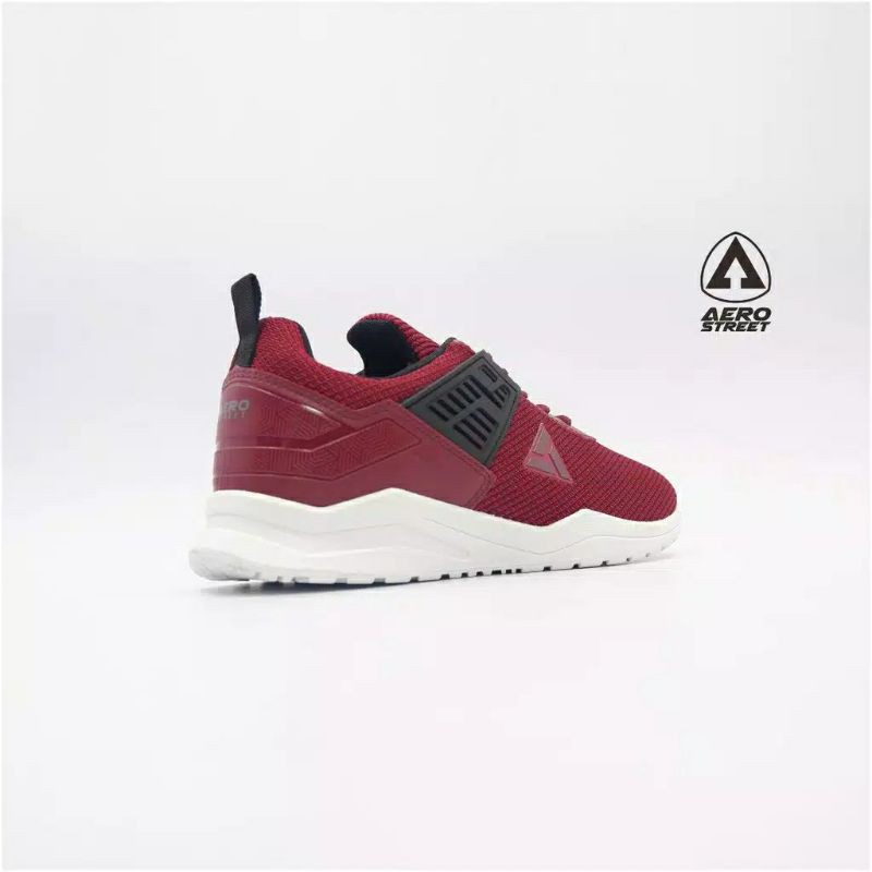 Aerostreet 40-43 Toyamaki Maroon - Sepatu Sneakers Casual Sport Sekolah Pria Wanita Aero Street