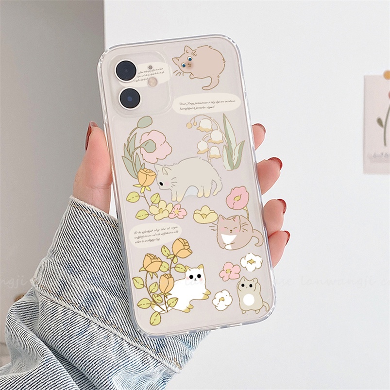 Case Bahan Silikon Bening Tahan Banting Desain Kucing Untuk Vivo V23 V23e V21 V21e V20 T1 Pro Y21 Y33s Y33T Y21T Y76 Y55 Y15A Y01 Y20 Y20i Y20 Y20 Y15s Y12 Y50S Y1s Y12s Y20i Y50S Y12s Y1s Y12