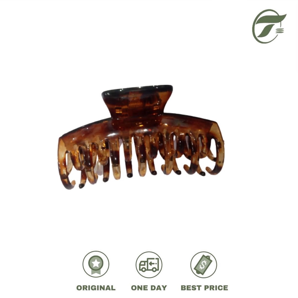 

JEPIT RAMBUT 13 GIGI RAPAT KOTAK COKLAT TRANSPARAN 659 JIN DIAN 9CM