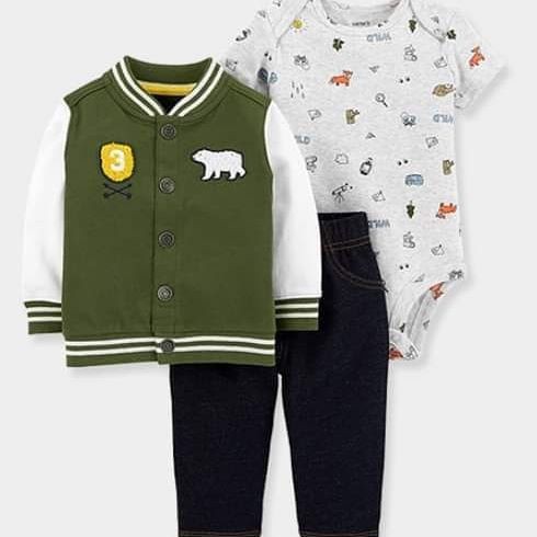 SETELAN SET 3IN1 ANAK LAKI LAKI/ BAJU ANAK LAKI LAKI IMPORT A3-061