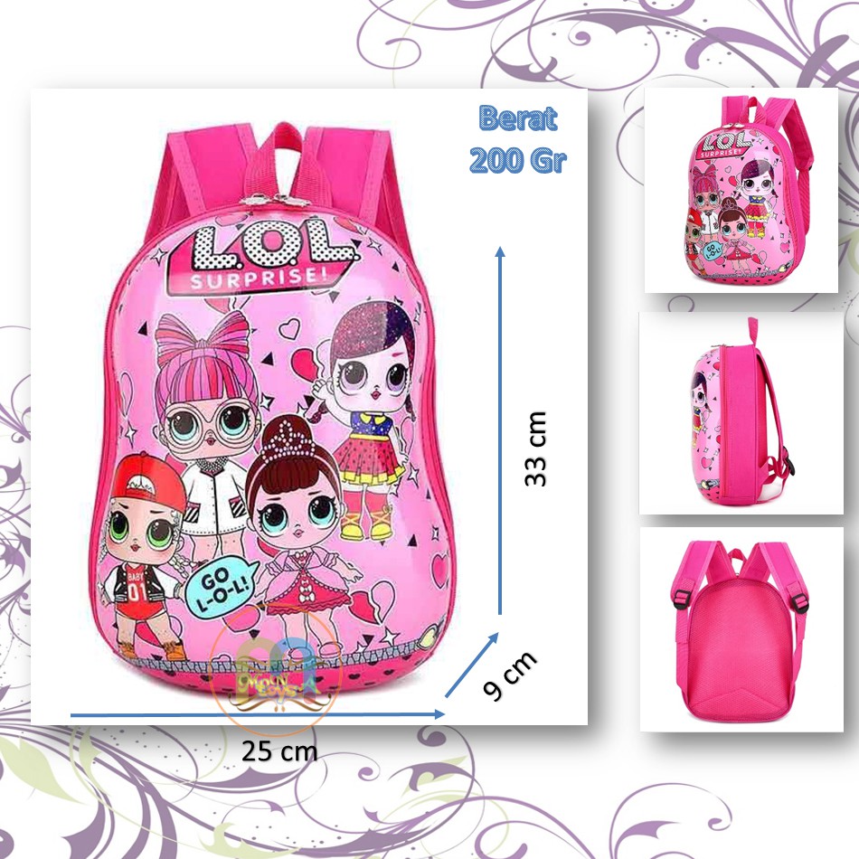 [MTOYS-COD] Tas Sekolah Anak lucu Ransel PU anti Penyok - Ransel Telur Sekolah Anak TK / PAUD - LOl M0172