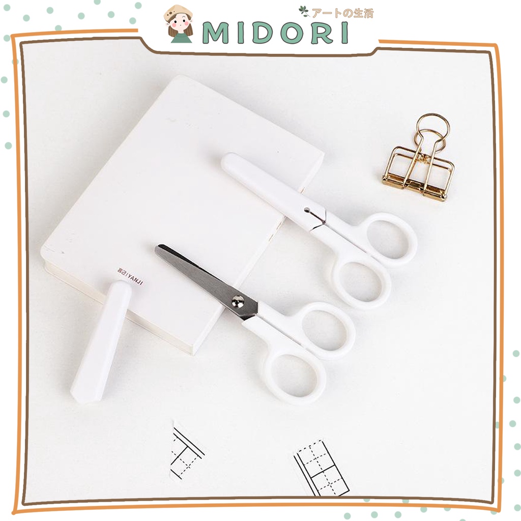 

[MIDORI] 1Pc Gunting Putih Aesthetic White Scissors Mini - F0112